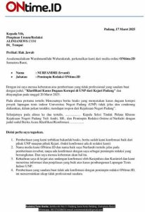 Ontime.id Berikan Hak Jawab 1 hak jawab1